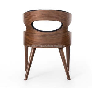 Chaise de salle à manger européenne moderne et rustique en bois massif dossier réglable pour bureau à domicile salon appartement restaurant hôtels - Product Image 6