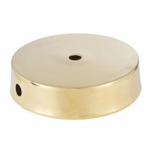 SADBHI ENTERPRISES Antique Brass Modern Spun Lamp Base 7/16" Center Hole Rolled <b>Edge</b> 1" Height Sizes 4 6 Inches 3-Year Warranty - Product Image 2