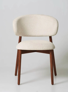 Silla de Comedor Moderna y Elegante con Patas de Madera y Asiento de Tela, Diseño de Mediados de Siglo, Muebles para el Hogar - Product Image 5
