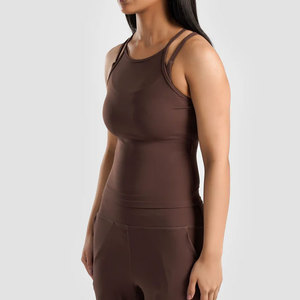 Top Corto Personalizado con Cierre de Cremallera, Sin Mangas, 100% Algodón, Corte Regular, Transpirable, de Secado Rápido, para Gimnasio y Entrenamiento, Camiseta sin Mangas para Mujer - Product Image 2