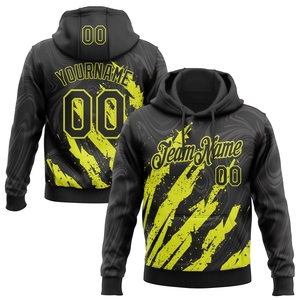 Moletom Esportivo Personalizado com Design Novo em Preto e Amarelo Neon, Venda Direta por Atacado - Product Image 1
