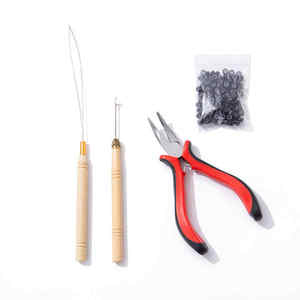 Professional Hair <b>Extension</b> Beads <b>Micro</b> Rings Links for Secure Installation - Product Image 3
