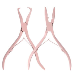 Hair Extension <b>Tools</b> Kit Metal Pliers Clips Remover Needles For Installation And Removal <b>Pink</b> Color Hair extension for women - Product Image 4