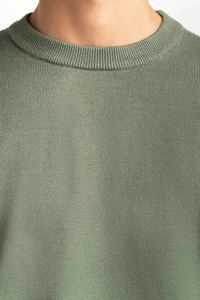 Sudadera Cómoda para Hombre, Estilo Informal, Lavado Ácido, Corte Regular, Suave, 100% Mezcla de Algodón, Color Sólido, Alta Calidad, Ecológica - Product Image 3