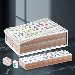 ชุดไพ่นกกระจอกอเมริกันลายดอกไม้คริสตัลในกล่องอะคริลิก สามารถปรับแต่งได้ - Product Image 2