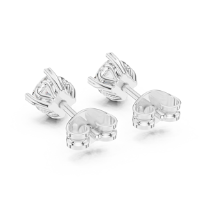 Luxury Silver Vintage Solitaire IGI Certified Diamond <b>Stud</b> <b>Earrings</b> Minimalist Unisex <b>Fine</b> Jewelry - Product Image 3