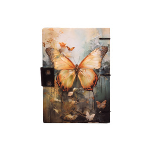 <b>A5</b> Elegant Butterfly Art Handmade 100 Pages <b>Notebook</b> | Lock Diary Nature Inspired Premium Journal Eco Friendly Writing Book Gift - Product Image 2