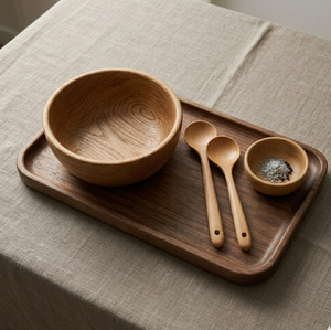Bol en bois fait main au design minimaliste, artisanat en bois non traité pour servir les aliments et offrir en cadeau - Product Image 4
