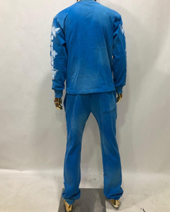 ชุดฮู้ดดี้ผู้ชายคุณภาพสูงสำหรับฤดูหนาว ODM พร้อมโลโก้ด้านหน้า เสื้อสเวตเชิ้ตและกางเกงสเวตแพนท์สไตล์สตรีทแวร์ - Product Image 3