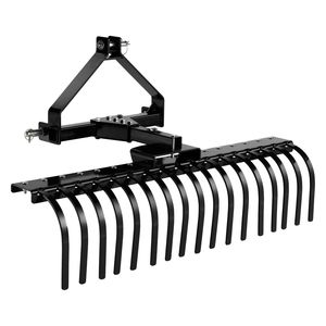 Rastrello per Roccia da 50 Pollici con 17 Denti in Acciaio, Attacco a 3 Punti, Testa Regolabile, Categoria 1, Compatibile con Trattori - Product Image 1