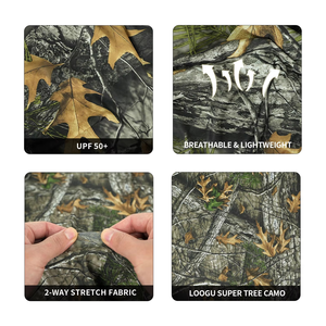 Camisa de Caza de Manga Corta con Estampado de Camuflaje, Personalizada, Resistente, Suave, Transpirable, Cómoda, de Tela Elástica, para Otoño - Product Image 5