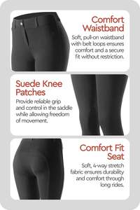 Pantalones de Montar para Hombre, Estilo 2026, con Asiento Completo, Mezcla de Spandex de Alta Calidad, Tejido Transpirable y Resistente, para Equitación - Product Image 3