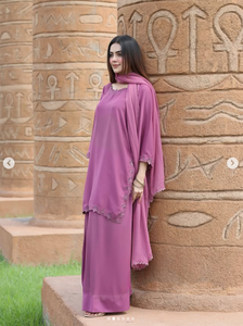 SADIA AUN HUTE COUTURE <b>Women's</b> Pink Cotton <b>Kurta</b>/Kurti Regular Fit Regular-Length Traditional Casual Wear India Pakistan Style - Product Image 3
