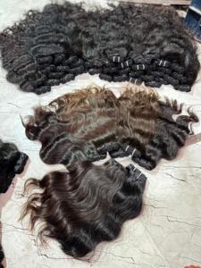 Producto 100% Original, Paquetes de Cabello Humano Virgen Ondulado, Cabello Indio Natural de Templo, Doble Trama, Cutícula Alineada, Donante Único, Sin Procesar - Product Image 3
