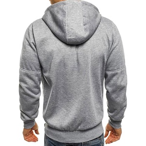 Sweat-shirts à capuche zippés pour hommes, 100% coton, coupe-vent, respirants, confortables, fins, thermiques, impression personnalisée - Product Image 5
