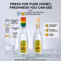 Creatieve honing-geïnfuseerde smaakvolle drank met unieke fruitcombinatie in fles van 435ml