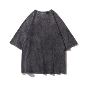 Men's Breathable Plus Size Ripped Loose Fit Oversized Vintage <b>Y2K</b> Streetwear Hip Hop Urban T-<b>Shirt</b> O Neck Baggy Stonewashed - Product Image 1