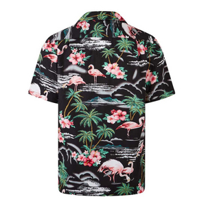 Wholesale Short-Sleeved Loose Fit Beachwear <b>Shirts</b> for <b>Men</b> Custom Printed <b>Beach</b> Casual Wear 100% Cotton Breathable - Product Image 2