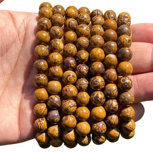 Pulsera de cuentas de cristal de jaspe de calidad premium Feng Shui, hecha a mano, para hombre y mujer, piedra curativa natural, elástica, en oferta. - Product Image 2