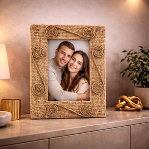 Cadre photo décoratif de luxe en résine avec bordure en mosaïque miroir pour l'aménagement intérieur des halls d'hôtel - Product Image 4