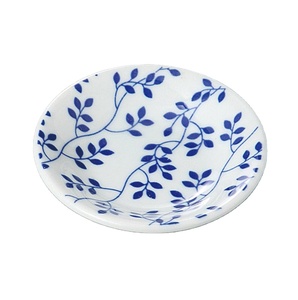 Đĩa sứ tròn in họa tiết hiện đại màu xanh lam, phong cách đen trắng, giá sỉ, dùng cho bữa tối - Product Image 1