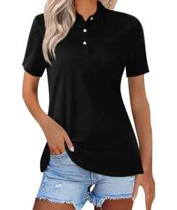 เสื้อเชิ้ตผ้าถักแบบอ็อกซ์ฟอร์ด ดีไซน์ใหม่ ทันสมัย ระบายอากาศได้ดี สำหรับใส่ลำลอง สีพื้น ไม่ยับ แห้งเร็ว ผลิตจากโพลีเอสเตอร์/คอตตอน ขายส่งสำหรับผู้หญิง คุณภาพสูง - Product Image 5