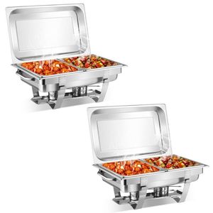 2 Confezioni di Vassoi da Portata in Acciaio Inossidabile per Chafing Dish - Product Image 3