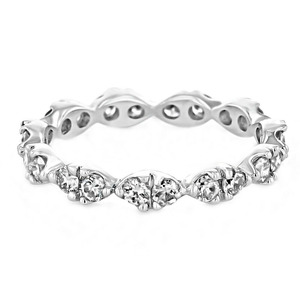 Bague de mariage en or blanc 14 carats avec diamant de laboratoire de 1,50 carat, couleur F, clarté VS1, taille brillant rond, certifiée IGI – Bijou tendance - Product Image 3