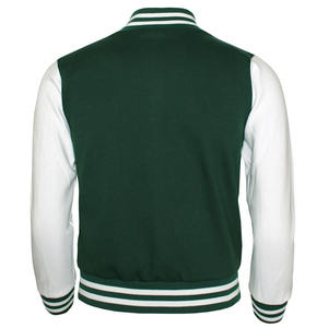Custom Men's Winter Letterman Jacket Leather/Cotton <b>Fleece</b> Breathable Eco-Friendly Casual - Product Image 2