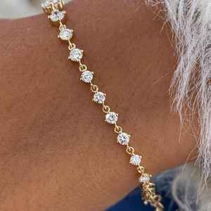 Silver <b>Rose</b> Gold Plated Moissanite Tennis Bracelet Brilliant Cut Channel Setting Geometric Design Trendy Unisex GRA Certified - Product Image 5