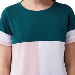 เสื้อยืดทรงบ็อกซี่พิมพ์ลายตัวอักษรสไตล์คนเมืองแบบใหม่ พร้อมกางเกงขาสั้นกีฬาแต่งขอบตัดสี ชุดเซ็ตฤดูร้อนสำหรับผู้หญิง - Product Image 2