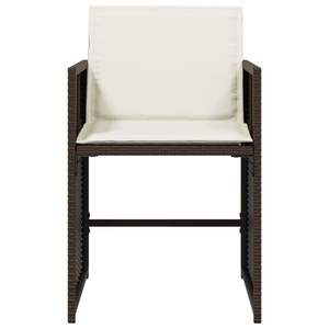 Silla de Patio Marrón y Crema para Jardín - Product Image 5