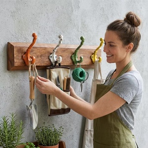 Gancho de Pared de Hierro Fundido Ba, 4 Ganchos, Estilo Rústico, Hecho a Mano, Ecológico, Ajustable, Autoadhesivo, Multicolor, Perchero para - Product Image 3