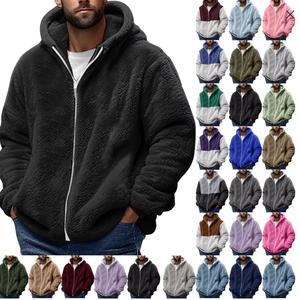 Wholesale <b>Men's</b> Fuzzy <b>Sherpa</b> Jacket <b>Hoodie</b> Fluffy Cardigan Pullover Washed Polyester/Cotton Eco-Friendly Regular Fit Spring - Product Image 6