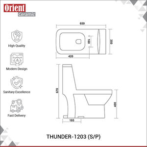 Inodoro de una Pieza de Cerámica de Diseño Novedoso y Calidad Superior para Uso Doméstico en Baños, Venta al por Mayor con Gran Demanda - Product Image 3
