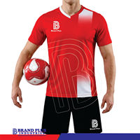 Maillots de football respirants personnalisés avec logo imprimé, 100 % polyester, ensemble complet de tenue de football, uniforme d'équipe, sublimé, unisexe