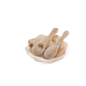 Bol de service en résine artisanale de luxe avec cuillères pour la restauration et le traiteur par Curio craft - Product Image 6