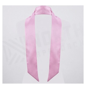 Écharpe longue en satin rose, couleur unie, accessoire de mode unisexe, toutes saisons, doux pour la peau, style simple - Product Image 2