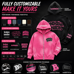 เสื้อฮู้ดซิปผู้หญิงแบบสั่งทำ OEM ผ้าฝ้ายฟลีซ 100% 450GSM ป้องกันขนร่วง พิมพ์โลโก้ที่แขนด้านหน้า เหมาะสำหรับใส่ในฤดูใบไม้ร่วงและฤดูหนาว - Product Image 3
