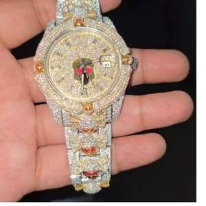 Reloj Clásico Personalizado para Hombre con Diamantes Cultivados en Laboratorio, Estilo Hip Hop, Joyería de Diamantes, Mejor Calidad, Precio al por Mayor - Product Image 4