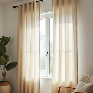 Fabricant de rideaux en coton lavables, vente en gros de rideaux naturels lavés à la main, tissu épais et doux - Product Image 5