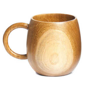 แก้วกาแฟย่อยสลายได้เป็นมิตรกับสิ่งแวดล้อม แก้วน้ำชาขนาดเล็ก ทำจากไม้ธรรมชาติ พร้อมสลักโลโก้ตามสั่งและหูจับ - Product Image 5
