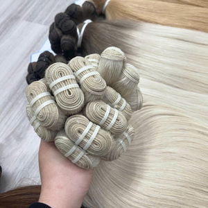 Vente Flash Trame Couleur de Cheveux Tendance 100% Vrais Cheveux Vietnamiens Très Haute Qualité Tous Pouces Double Dessiné - Product Image 5