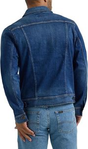 Veste en jean classique pour homme, coupe régulière, bleu délavé, fermeture boutonnée, style décontracté, vêtement d'automne - Product Image 4