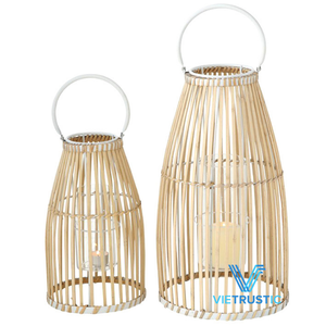 Trending <b>Bamboo</b> Rattan Decorative <b>Lantern</b> Candle Holder for Living Room Ambient Lighting Custom Design - Product Image 2
