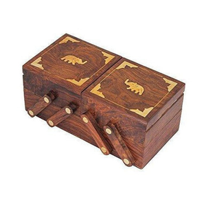 Caja de Joyería de Madera para Mujer, Organizador de Joyas, Estuche Decorativo para Anillos, Aretes, Collares, Pulseras y Accesorios de Maquillaje - Product Image 5
