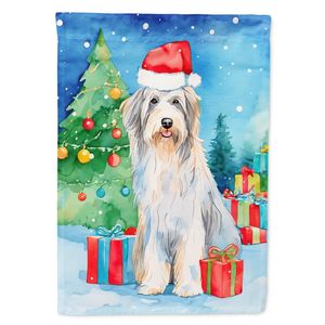 Multicolor Bearded Collie Navidad jardín bandera decorativa buzón bandera para Patio ilustraciones patio Banner para camas de flores jardín - Product Image 1