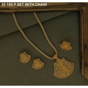 สร้อยคอจี้แฟชั่น สร้อยคอชุบทองสำหรับผู้หญิง เครื่องประดับงานแต่งงาน ต่างหูหรูหรา ชุดเครื่องประดับสร้อยคอสำหรับผู้หญิง - Product Image 5