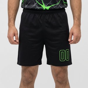 Conjunto de Camiseta de Fútbol Personalizada para Hombre, Negra y Verde, Sublimada, de Poliéster que Absorbe la Humedad, Nombre del Equipo 00, Manga Corta, Corte Atlético, 220g - Product Image 5