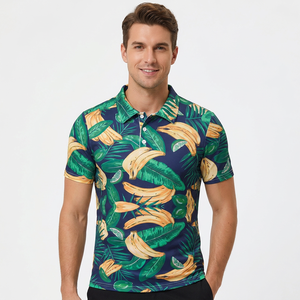 Camisa de Manga Corta con Estampado Tropical de Plátanos para Hombre, Informal, Tejida, 100% Algodón, con Bolsillo, Antiarrugas, Transpirable - Product Image 3
